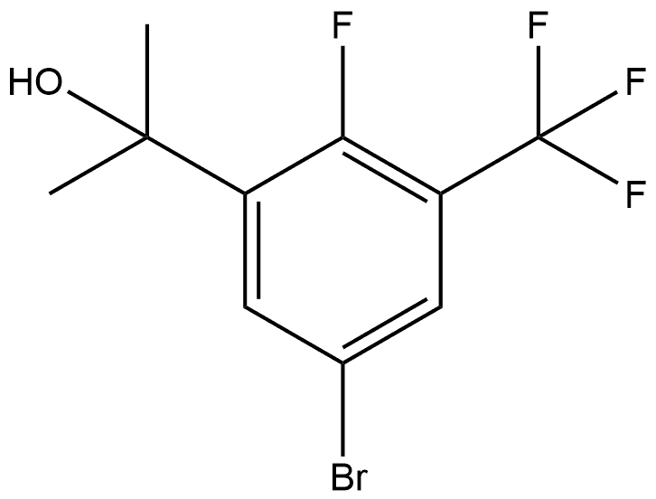 2-(5-Bromo-2-fluoro-3-(trifluoromethyl)phenyl)propan-2-ol Struktur