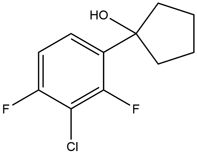 1-(3-chloro-2,4-difluorophenyl)cyclopentanol Struktur