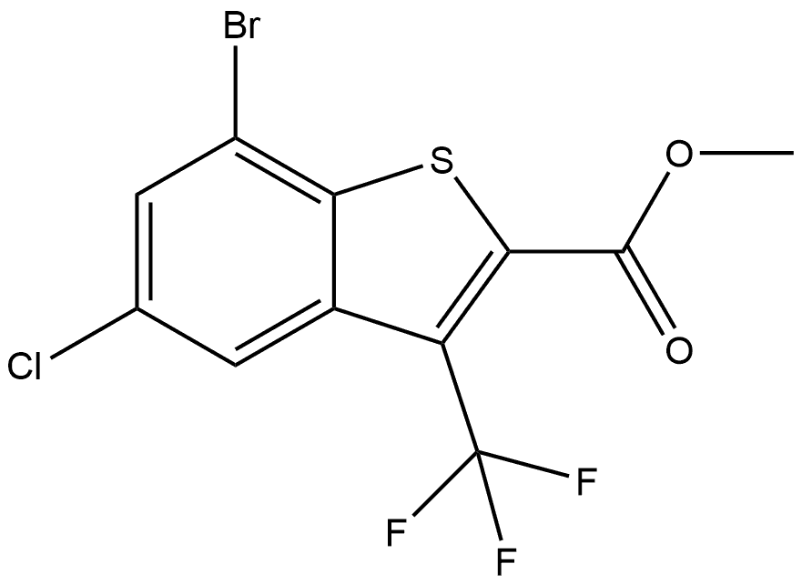 methyl 7-bromo-5-chloro-3-(trifluoromethyl)benzo[b]thiophene-2-carboxylate Struktur
