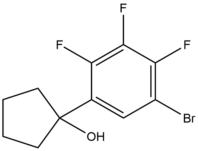 1-(5-bromo-2,3,4-trifluorophenyl)cyclopentanol Struktur