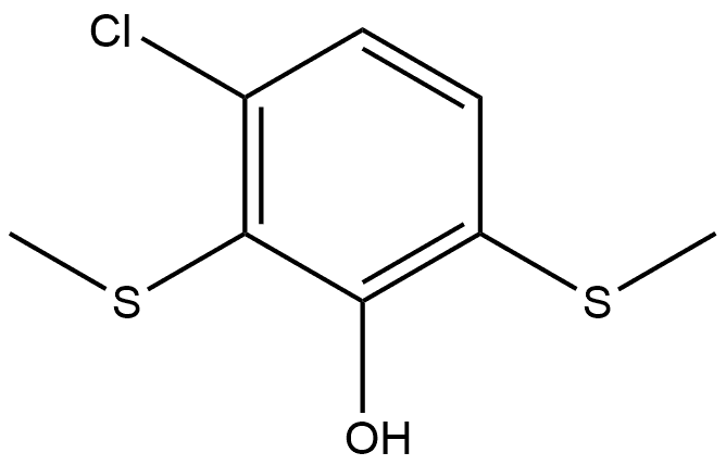 3-Chloro-2,6-bis(methylthio)phenol Struktur