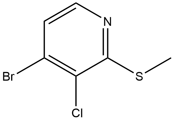 4-bromo-3-chloro-2-(methylthio)pyridine Struktur