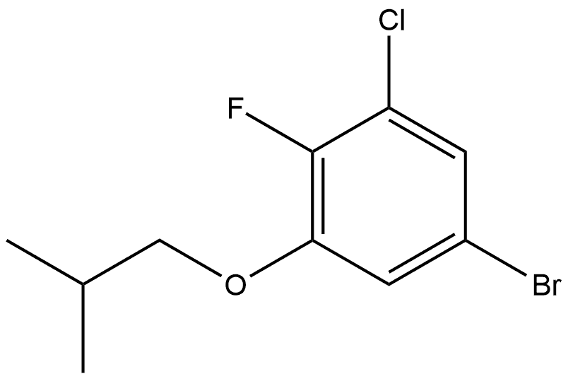 5-Bromo-1-chloro-2-fluoro-3-isobutoxybenzene Struktur