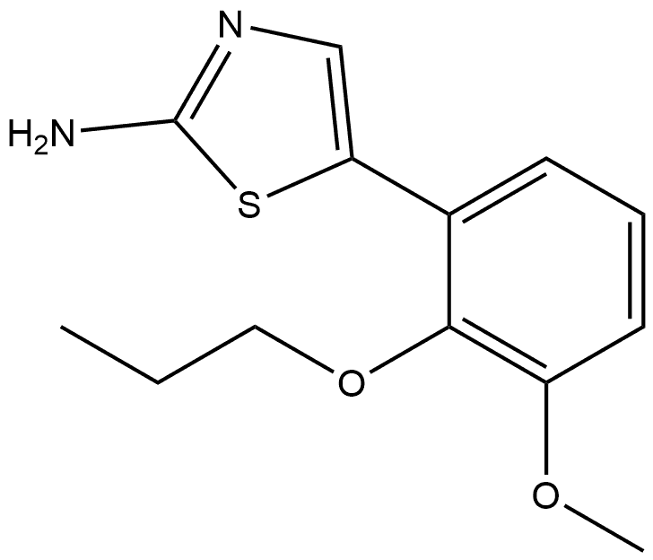 5-(3-Methoxy-2-propoxyphenyl)thiazol-2-amine Struktur