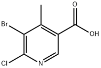 3-Pyridinecarboxylic acid, 5-bromo-6-chloro-4-methyl- Structure