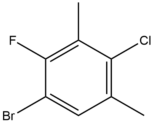 1-bromo-4-chloro-2-fluoro-3,5-dimethylbenzene Struktur