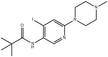 N-[4-iodo-6-(4-methyl-piperazin-1-yl)-pyridin-3-yl]-2,2-dimethyl-propionamide Struktur