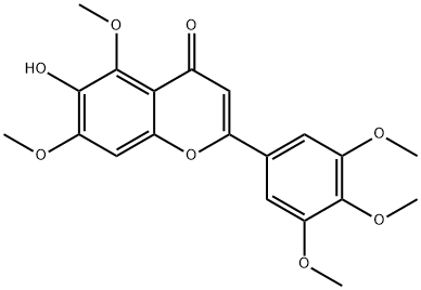 6-Hydroxy-5,7,3',4',5'-pentamethoxyflavone 结构式
