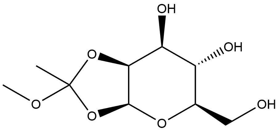 β-D-Mannopyranose, 1,2-O-(1-methoxyethylidene)- 结构式