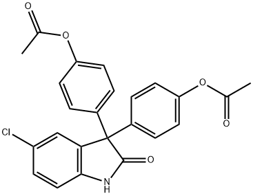 2H-Indol-2-one, 3,3-bis[4-(acetyloxy)phenyl]-5-chloro-1,3-dihydro- Struktur
