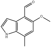 1H-Indole-4-carboxaldehyde, 5-methoxy-7-methyl- Struktur