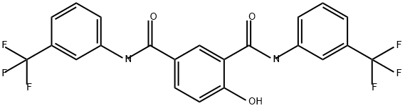 1,3-Benzenedicarboxamide, 4-hydroxy-N1,N3-bis[3-(trifluoromethyl)phenyl]- Structure