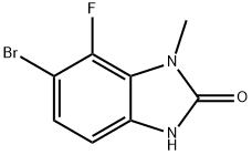 6-Bromo-7-fluoro-1-methyl-1,3-dihydro-2H-benzo[d]imidazol-2-one Struktur