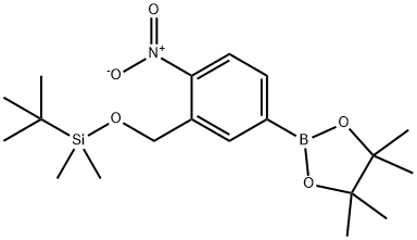 1,3,2-Dioxaborolane, 2-[3-[[[(1,1-dimethylethyl)dimethylsilyl]oxy]methyl]-4-nitrophenyl]-4,4,5,5-tetramethyl- Struktur