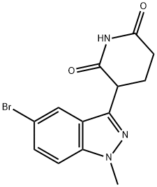 2,6-Piperidinedione, 3-(5-bromo-1-methyl-1H-indazol-3-yl)- Struktur