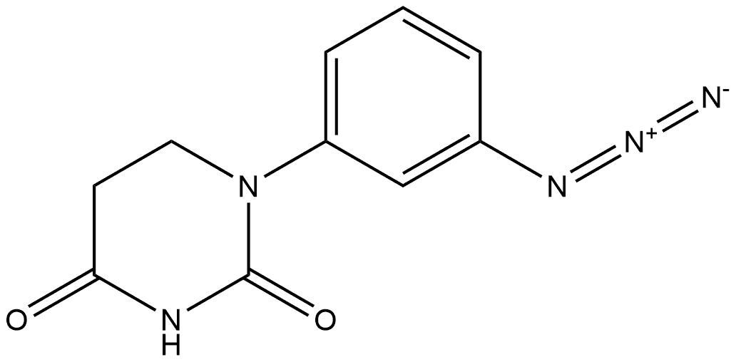 2,4(1H,3H)-Pyrimidinedione, 1-(3-azidophenyl)dihydro- Struktur