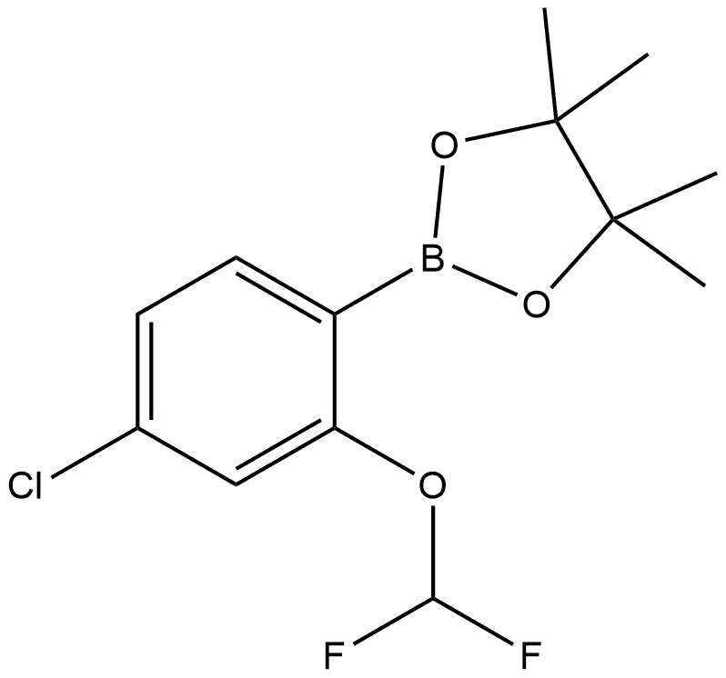 2-(4-Chloro-2-(difluoromethoxy)phenyl)-4,4,5,5-tetramethyl-1,3,2-dioxaborolane Struktur