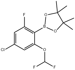 1,3,2-二噁硼烷,2-[4-氯-2-(二氟甲氧基)-6-氟苯基]-4,4,5,5-四甲基- 结构式