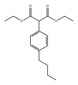 Propanedioic acid, 2-(4-butylphenyl)-, 1,3-diethyl ester Structure