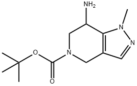 7-氨基-1-甲基-1,4,6,7-四氢-5H-吡唑并[4,3-C]吡啶-5-羧酸叔丁酯 结构式