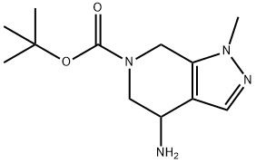 tert-Butyl 4-amino-1-methyl-1,4,5,7-tetrahydro-6H-pyrazolo[3,4-c]pyridine-6-carboxylate Struktur