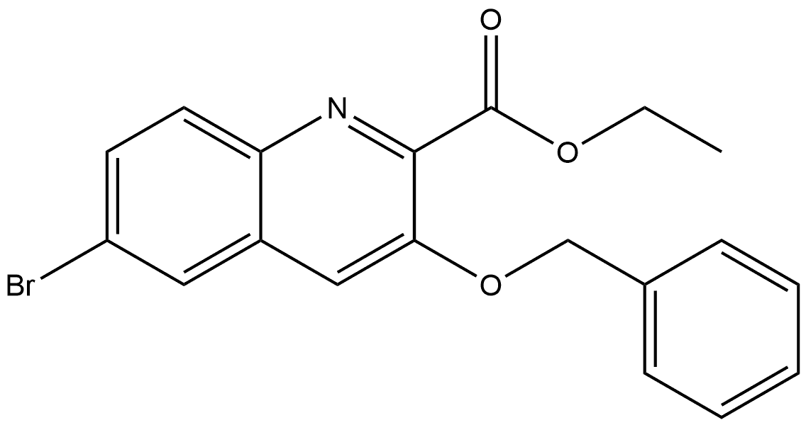3-benzyloxy-6-bromoquinoline-2-carboxylic acid ethyl ester Structure
