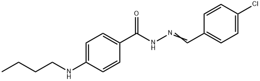 Benzoic acid, 4-(butylamino)-, 2-[(4-chlorophenyl)methylene]hydrazide|化合物 ANTICANCER AGENT 100