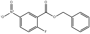 Benzoic acid, 2-fluoro-5-nitro-, phenylmethyl ester Structure