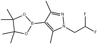 1-(2,2-二氟乙基)-3,5-二甲基-4-(4,4,5,5-四甲基-1,3,2-二噁硼烷-2-基)-1H-吡唑,2915301-93-6,结构式
