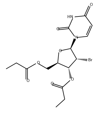 Uridine, 2'-bromo-2'-deoxy-, 3',5'-dipropanoate (9CI) Struktur