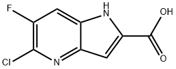 1H-Pyrrolo[3,2-b]pyridine-2-carboxylic acid, 5-chloro-6-fluoro- Struktur