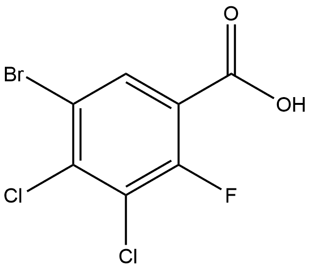 5-bromo-3,4-dichloro-2-fluorobenzoic acid Struktur