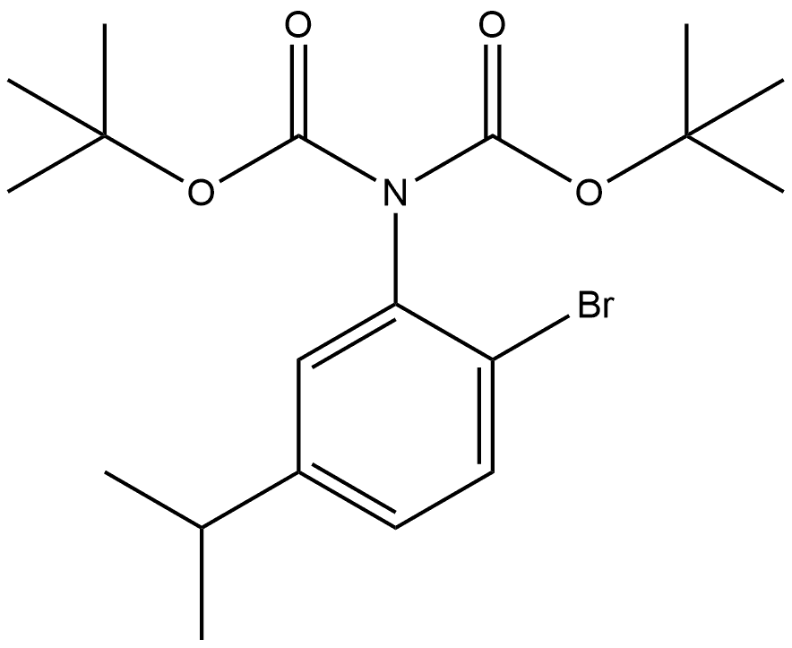 3-(N,N二叔丁氧羰基胺基)4-溴异丙苯, 2918875-13-3, 结构式