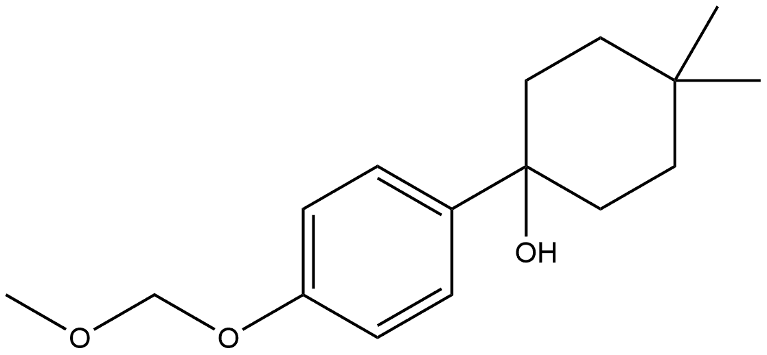 1-(4-(methoxymethoxy)phenyl)-4,4-dimethylcyclohexanol Struktur