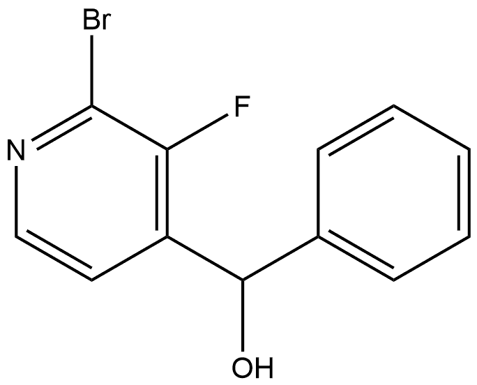 (2-bromo-3-fluoropyridin-4-yl)(phenyl)methanol Struktur