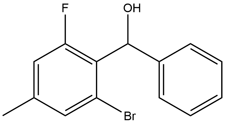 (2-bromo-6-fluoro-4-methylphenyl)(phenyl)methanol Struktur