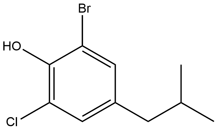 2-Bromo-6-chloro-4-isobutylphenol Struktur