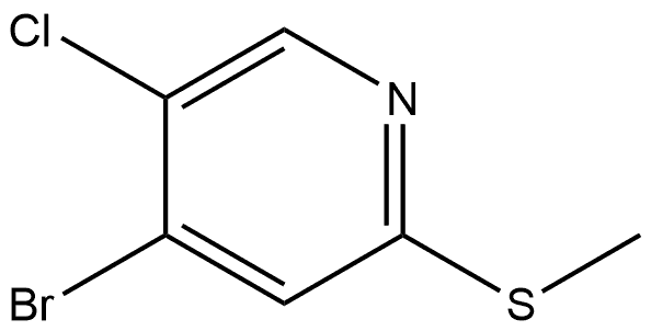 4-bromo-5-chloro-2-(methylthio)pyridine Struktur