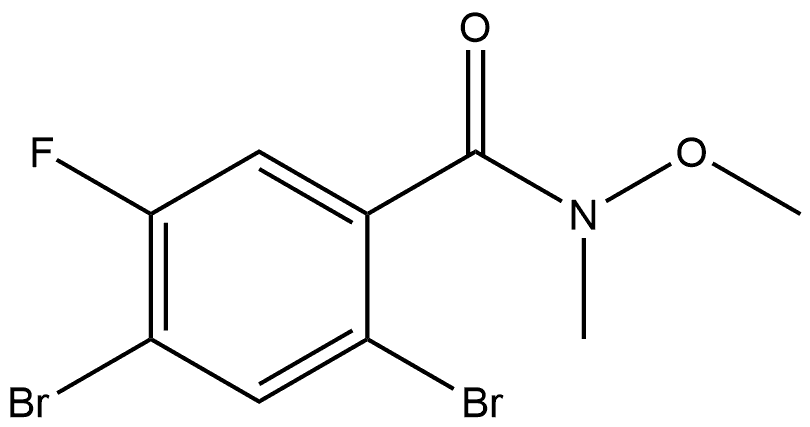 2,4-dibromo-5-fluoro-N-methoxy-N-methylbenzamide Struktur