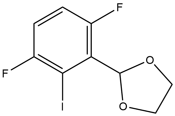 2-(3,6-Difluoro-2-iodophenyl)-1,3-dioxolane Struktur
