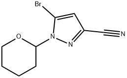 5-溴-1-(四氢2H-吡喃-2-基)-1H-吡唑-3-腈, 2919362-48-2, 结构式