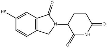 3-(6-Mercapto-1-oxoisoindolin-2-yl)piperidine-2,6-dione Struktur