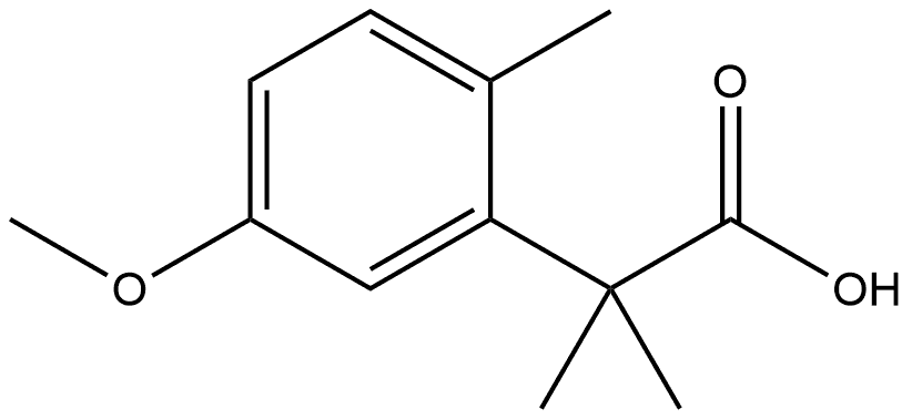 2-(5-methoxy-2-methylphenyl)-2-methylpropanoic acid, 29206-05-1, 结构式