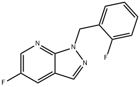 1H-Pyrazolo[3,4-b]pyridine, 5-fluoro-1-[(2-fluorophenyl)methyl]- Structure