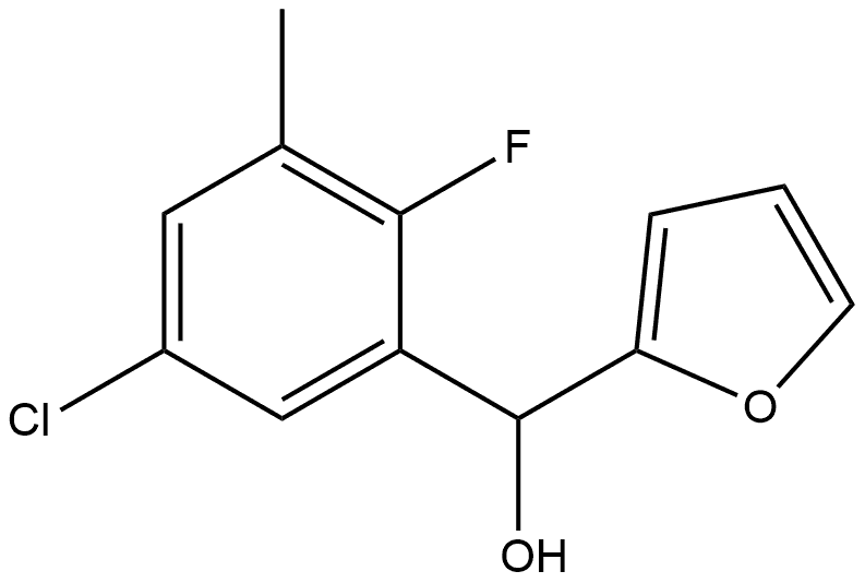 (5-chloro-2-fluoro-3-methylphenyl)(furan-2-yl)methanol Struktur