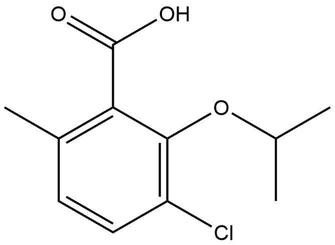 3-chloro-2-isopropoxy-6-methylbenzoic acid Struktur