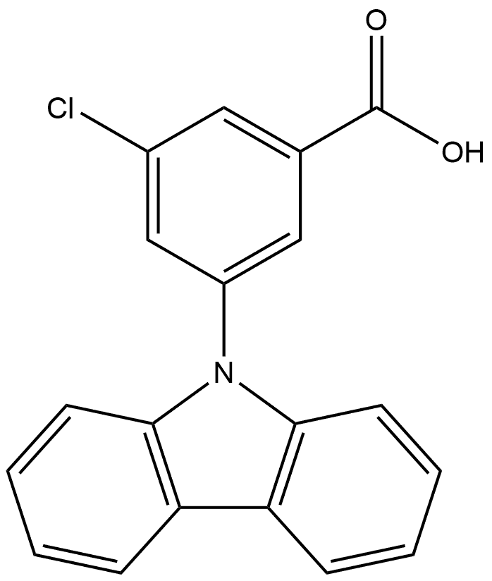 3-(9H-carbazol-9-yl)-5-chlorobenzoic acid Struktur