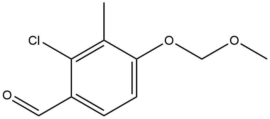 2-chloro-4-(methoxymethoxy)-3-methylbenzaldehyde Struktur