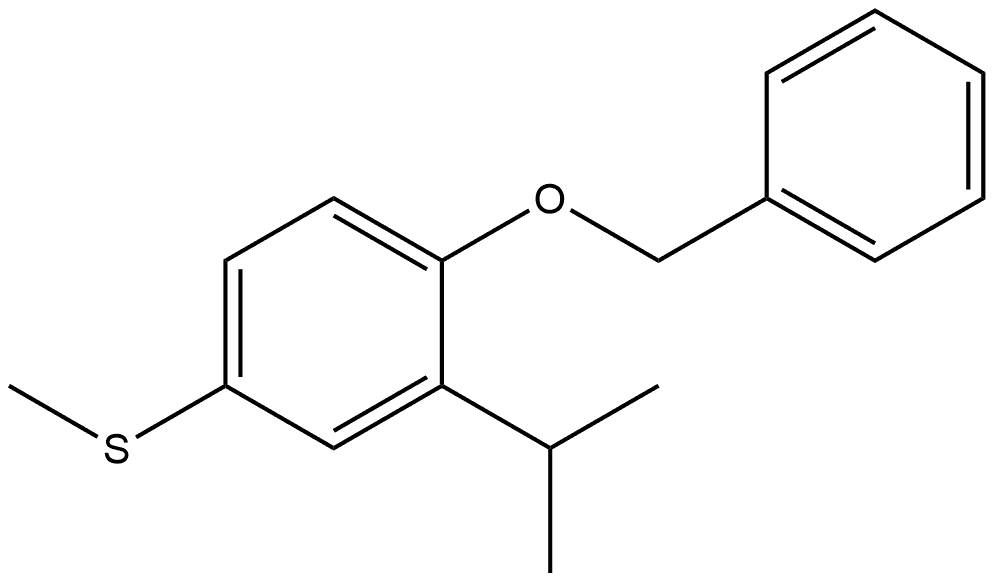 (4-(benzyloxy)-3-isopropylphenyl)(methyl)sulfane Struktur