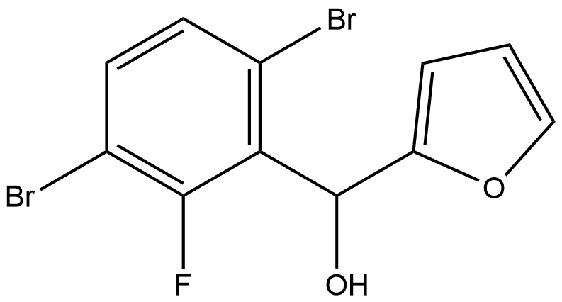 (3,6-dibromo-2-fluorophenyl)(furan-2-yl)methanol Struktur